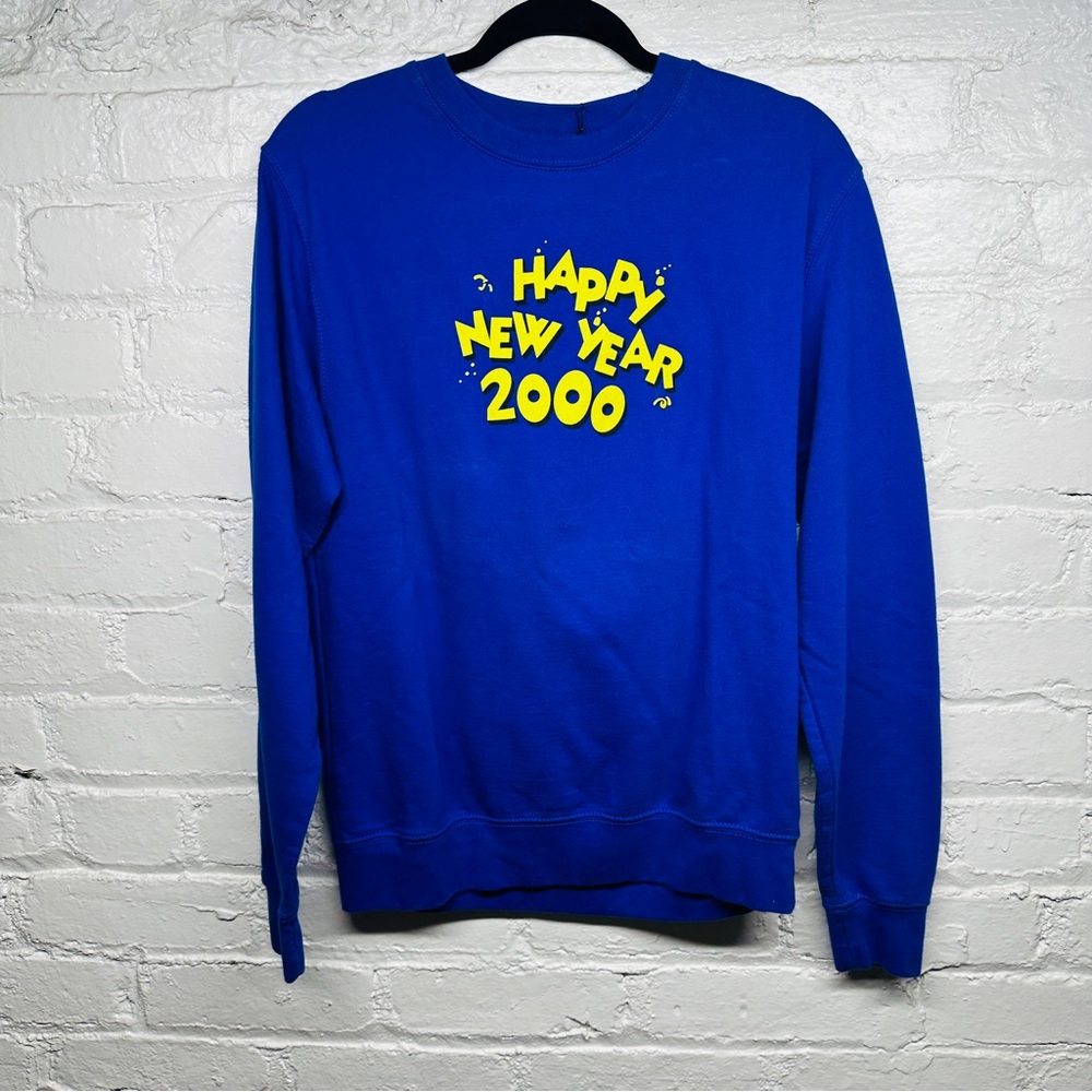 Blue Happy New Year 2000 Sweater